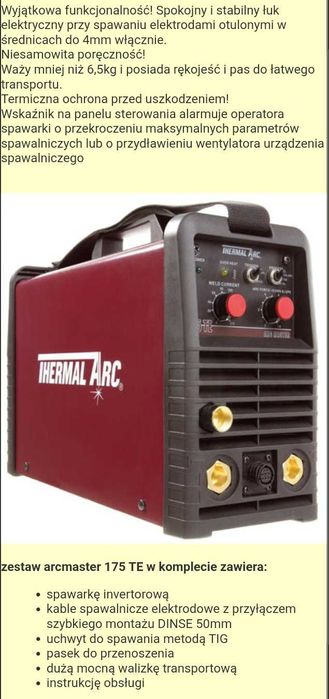 Spawarka TIG Thermalarc ARCMASTER 175TE