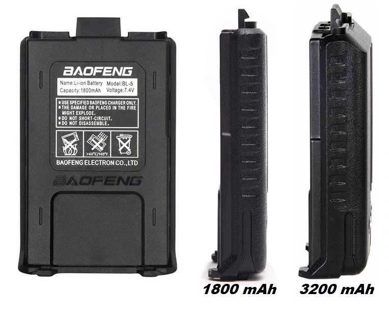 Акумулятор Baofeng BF888S BL-1 UV5R BL-5 UV82  BL-8 UV-B5|B6 BL-B
