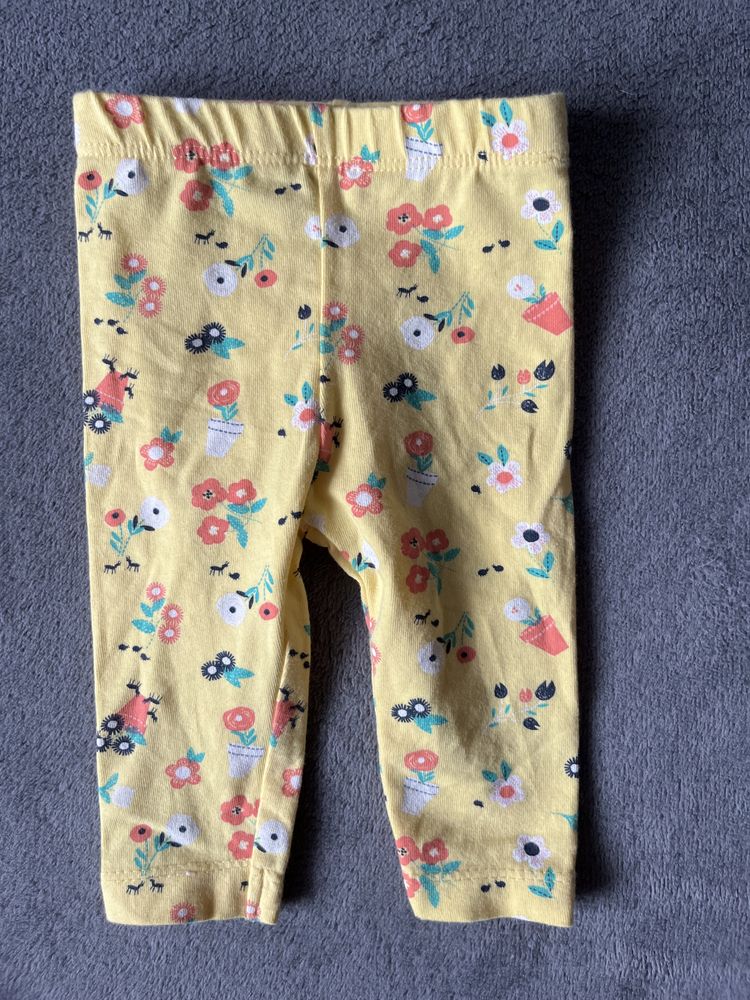 Żółte legginsy niemowlęce Auchan r.62