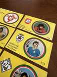 Cromos antigos de jogadores de futebol