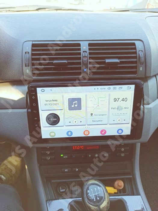 Radio P/ BMW E46/M3/318/320/325 Android 13 -16/32/64GbCâmera/GPS_ Wif