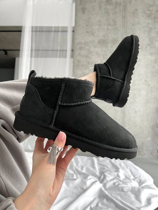 Уги Мужские UGG Ultra Mini Black (Замша) Size 44 Хит