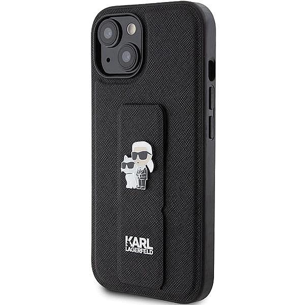 Etui Karl Lagerfeld Gripstand Saffiano Karl&Choupette Pins na iPhone 1