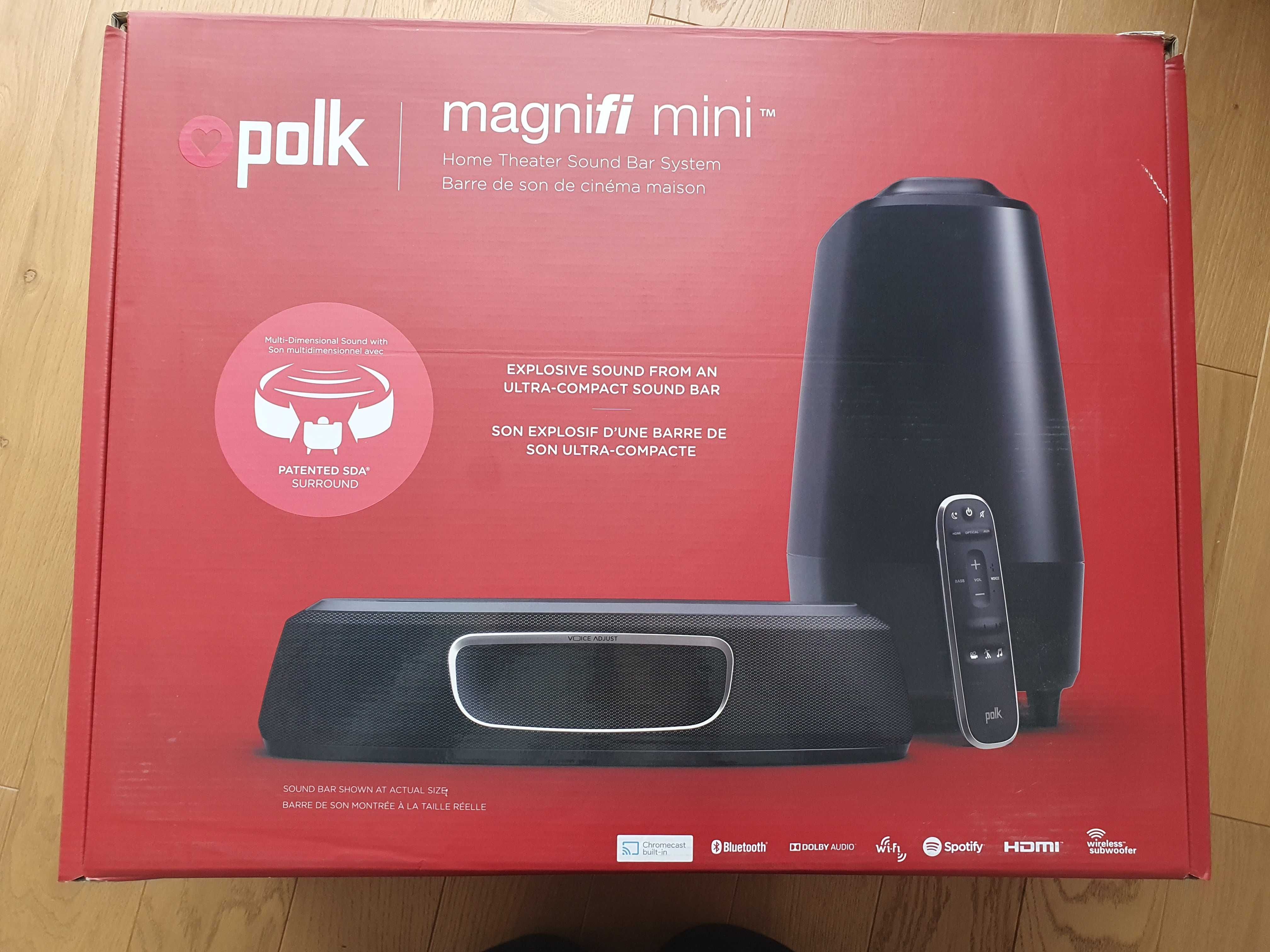 Subwoofer sound bar polk magnifi mini