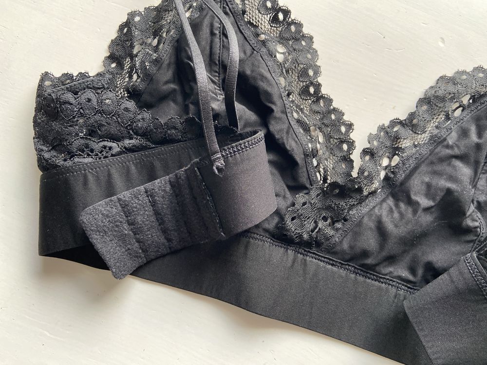 H&M koronkowy stanik nieusztywniany 70/ 75 C