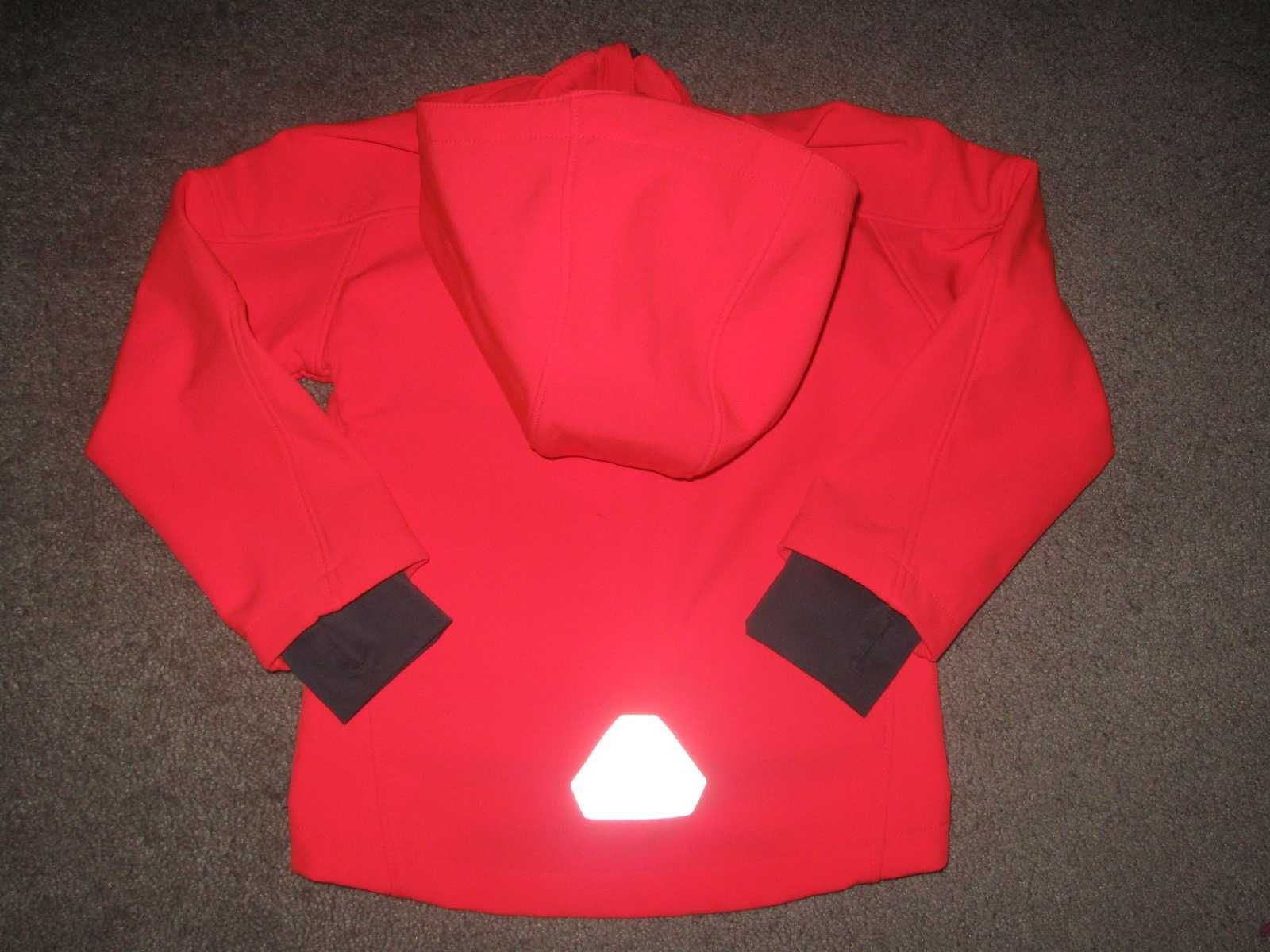 H&M SOFTSHELL 128/134 kurtka*neonowa pomarańczowa