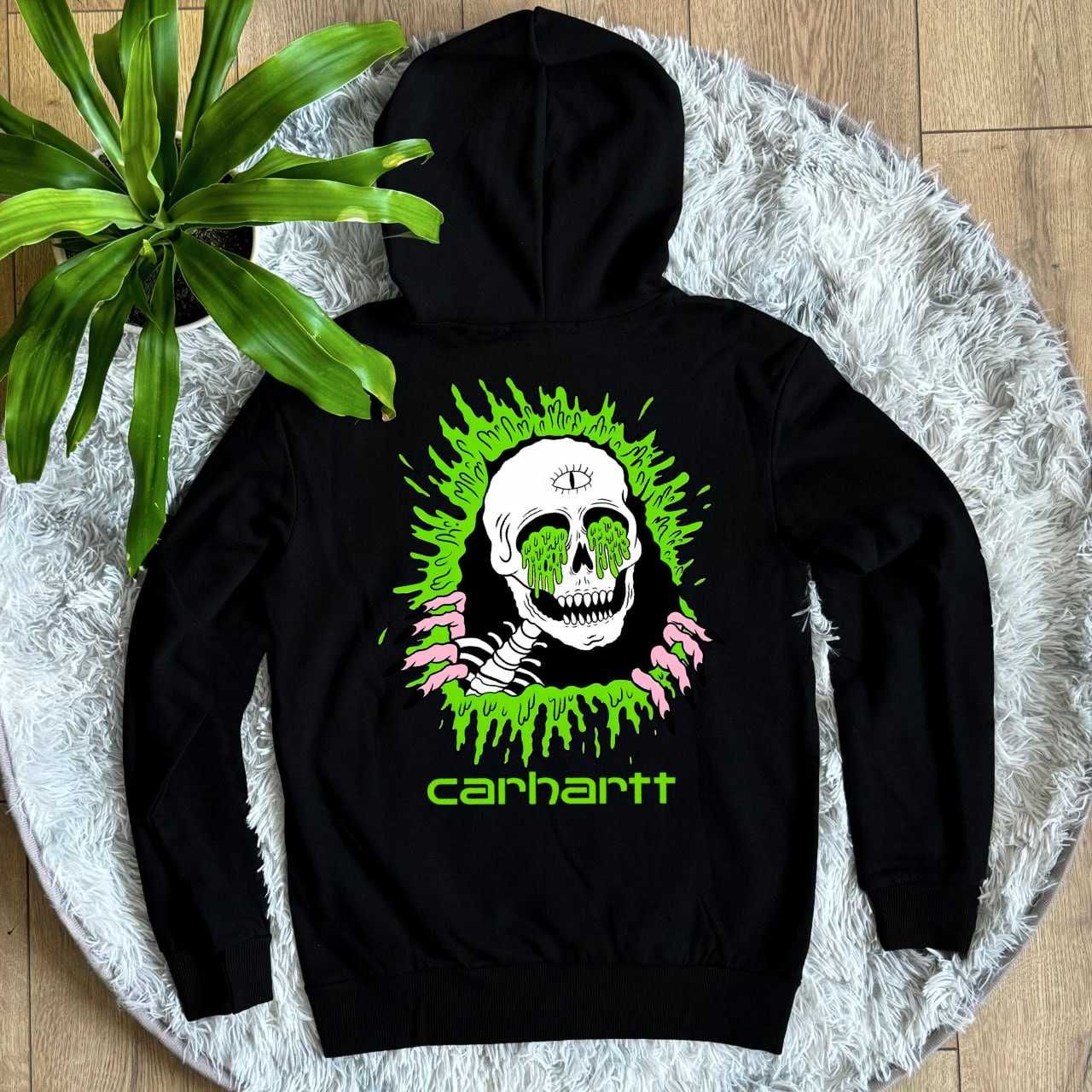Новое Худи Carhartt Grim Reaper (XS S M L XL) Кофта зипка Кархарт