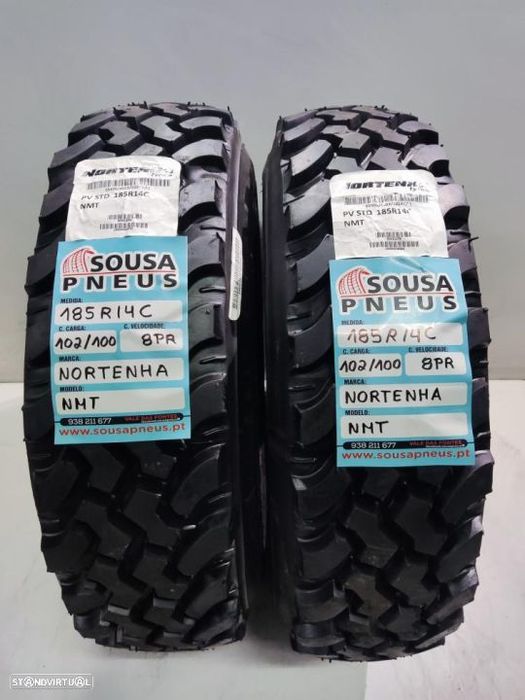 2 pneus novos 185-14c nortenha  - oferta dos portes