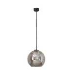 Lampa wisząca kula dymiona srebrna glamour