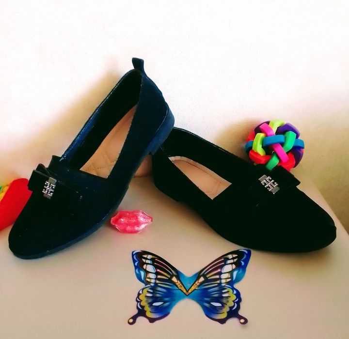 Туфельки балетки из натуральной замшевой кожи. Made in Poland. 37 разм