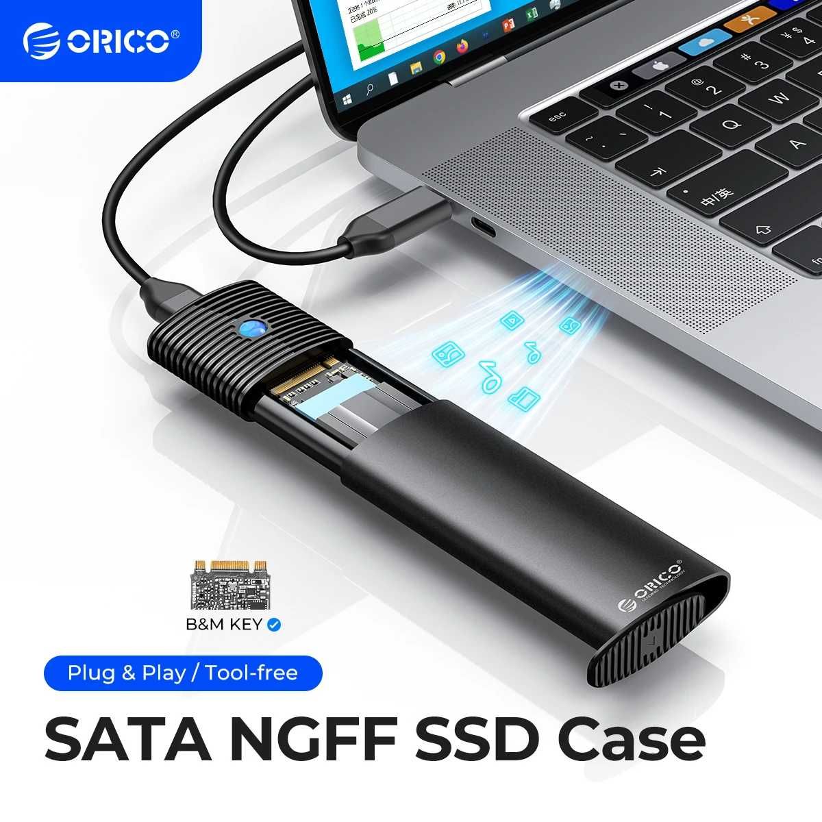 Orico M.2 PWM2 AM2C3 SATA 5Gbps m2 ssd карман Type-C