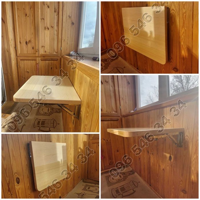 Вікна Балкони НА ЗАМОВЛЕННЯ Шафи Тумбочки Відкидні столики на балкон