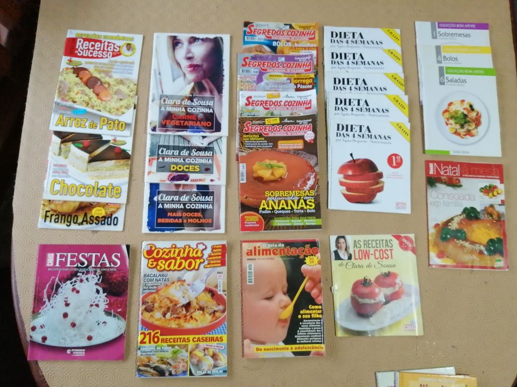 Revistas várias de culinaria etc