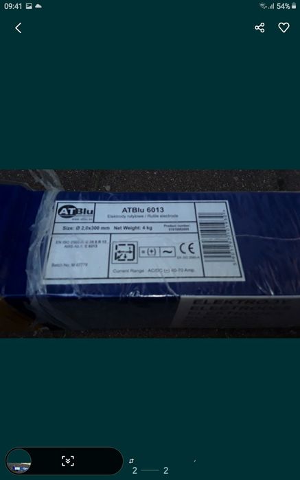 Elektrody rutylowe różowe do stali 2 mm 100 sztuk