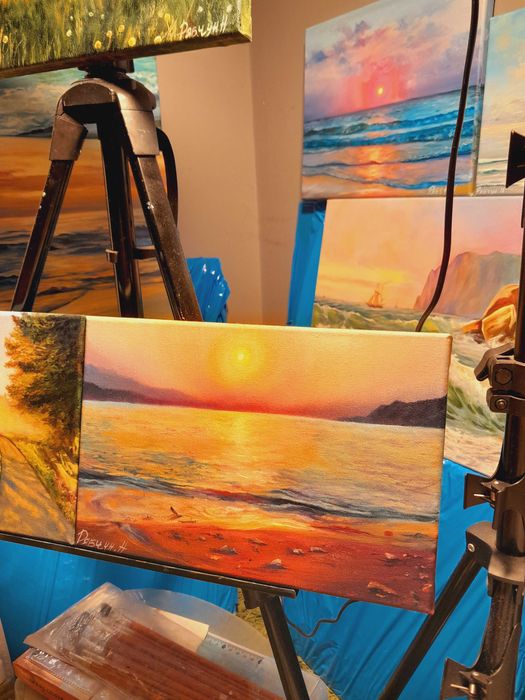 Obraz olejny na płótnie Rajskie Morze 20*30