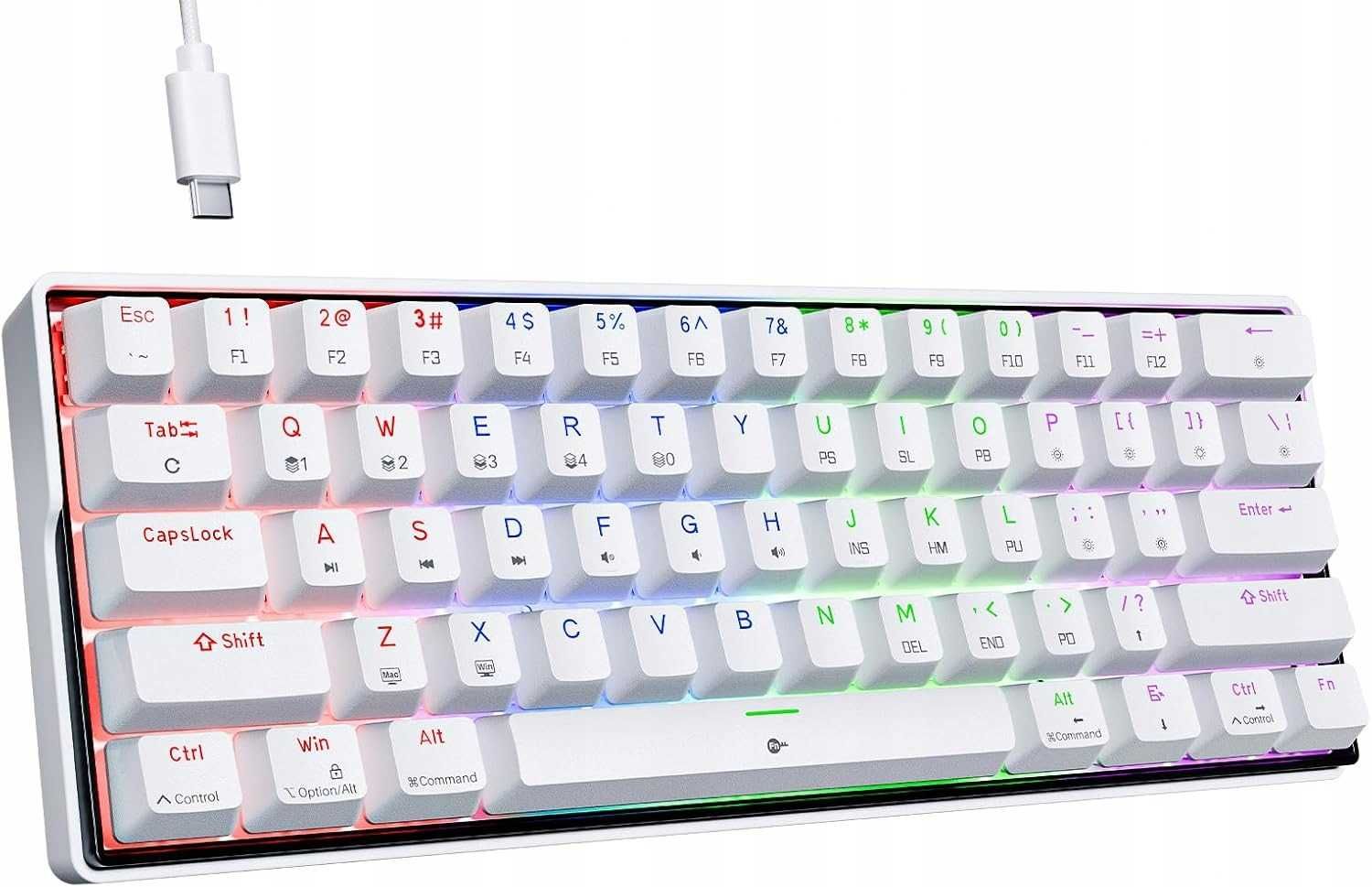 KEMOVE K61SE 60% mechaniczna klawiatura RGB  Red Linear Switch POWYSTA