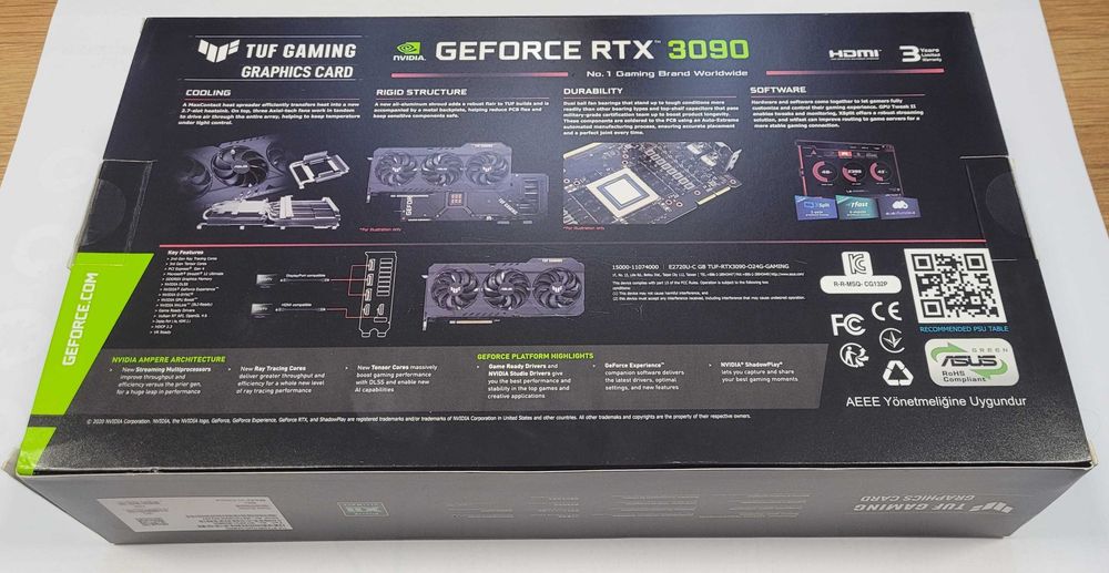 Karta graficzna ASUS TUF Gaming GeForce RTX 3090 OC 24GB GDDR6X