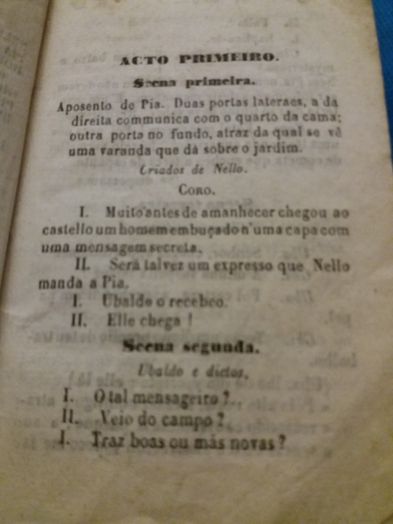 Programa de Teatro de s. Joao no Porto em 1850
