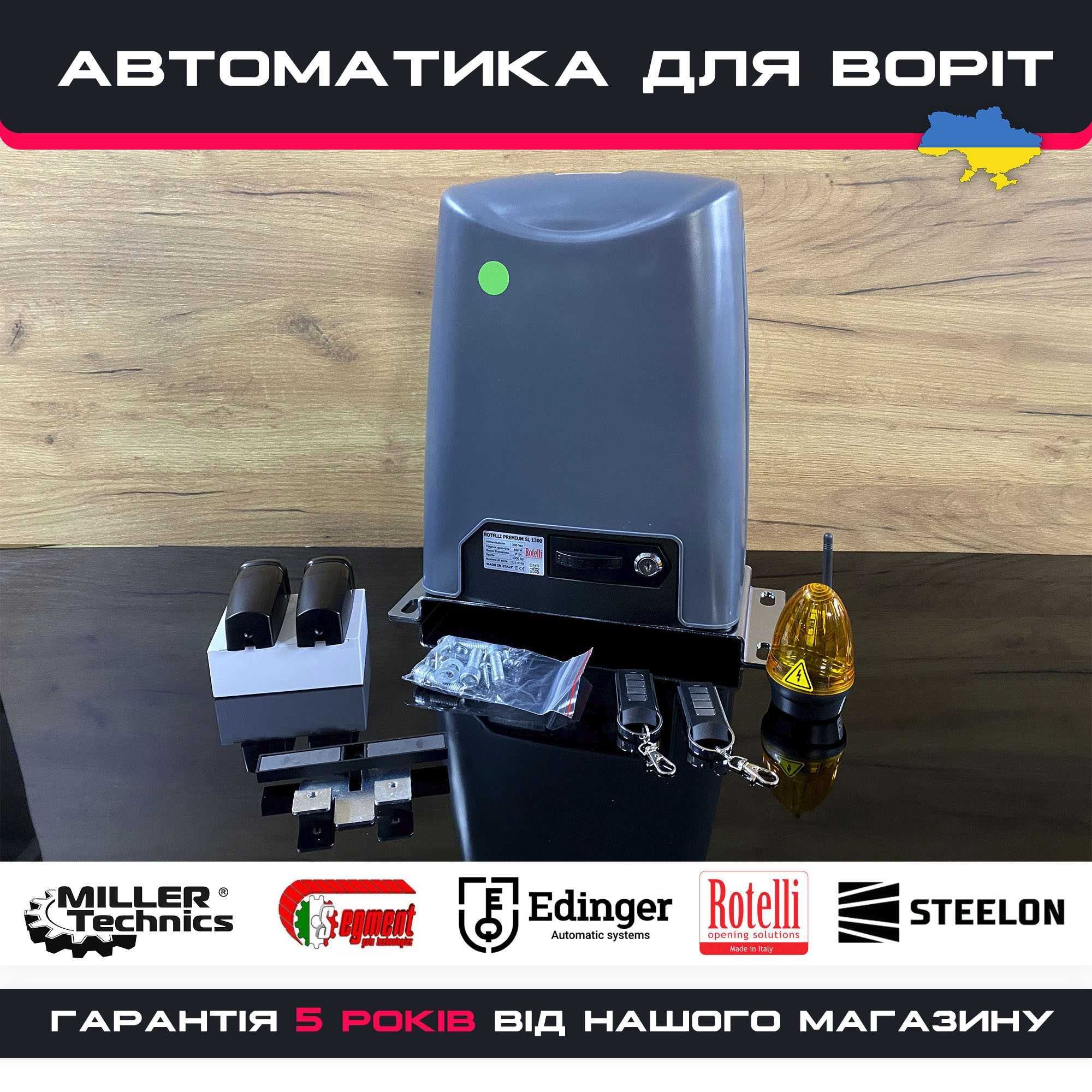 Автоматика для ворот, Miller Technics 1000, Edinger, Rotelli, Ворота