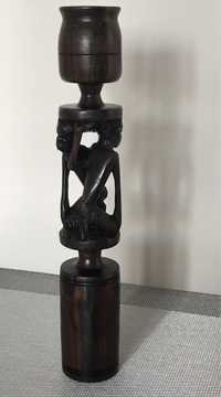Drewniany świecznik w Afrykańskim stylu