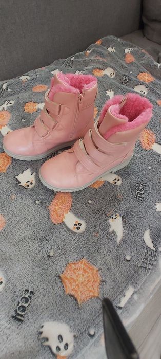 Różowe kozaczki 35 22cm