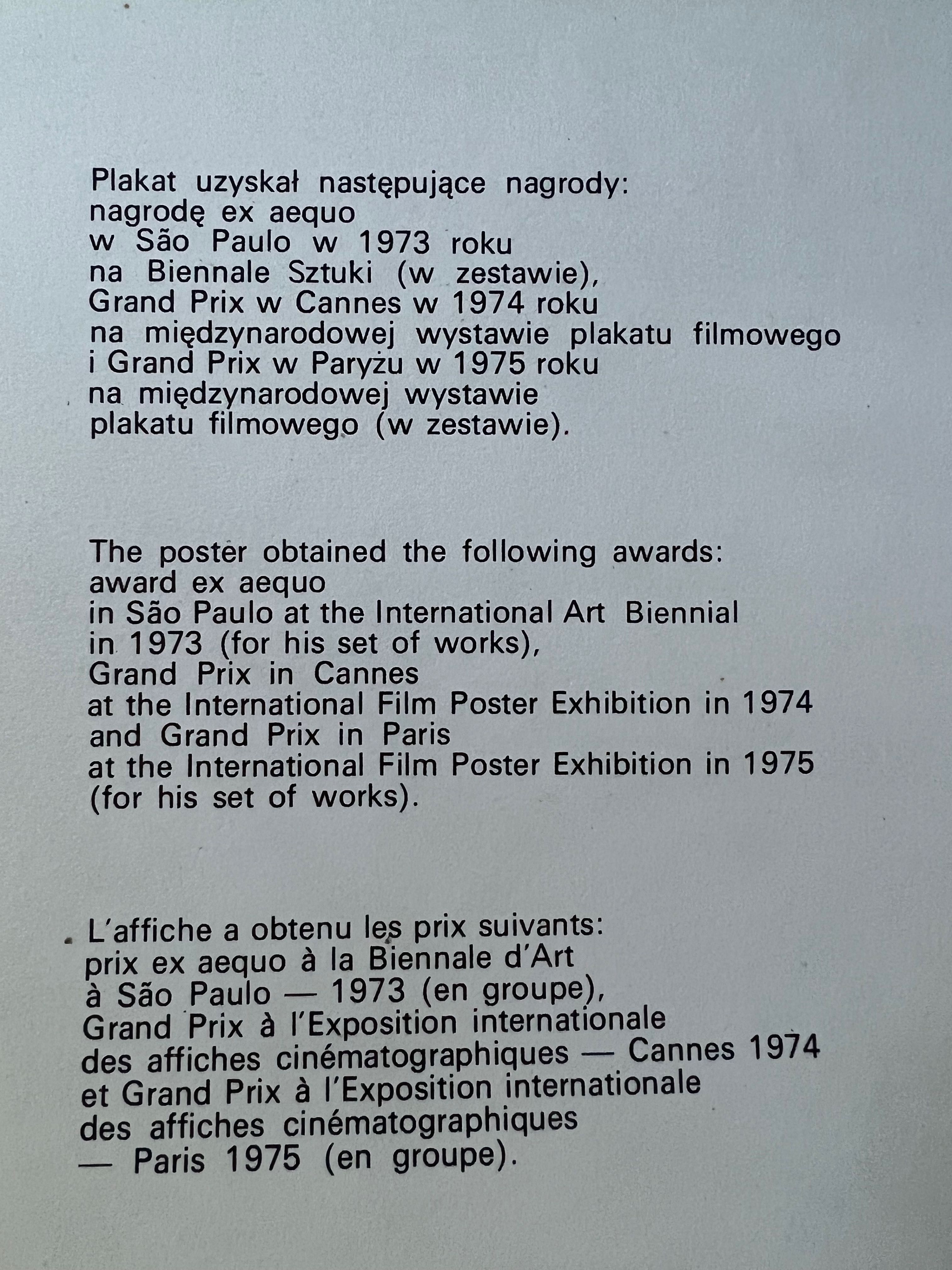 Plakat film Zanussi /czasopismo Projekt 1973 PRL
