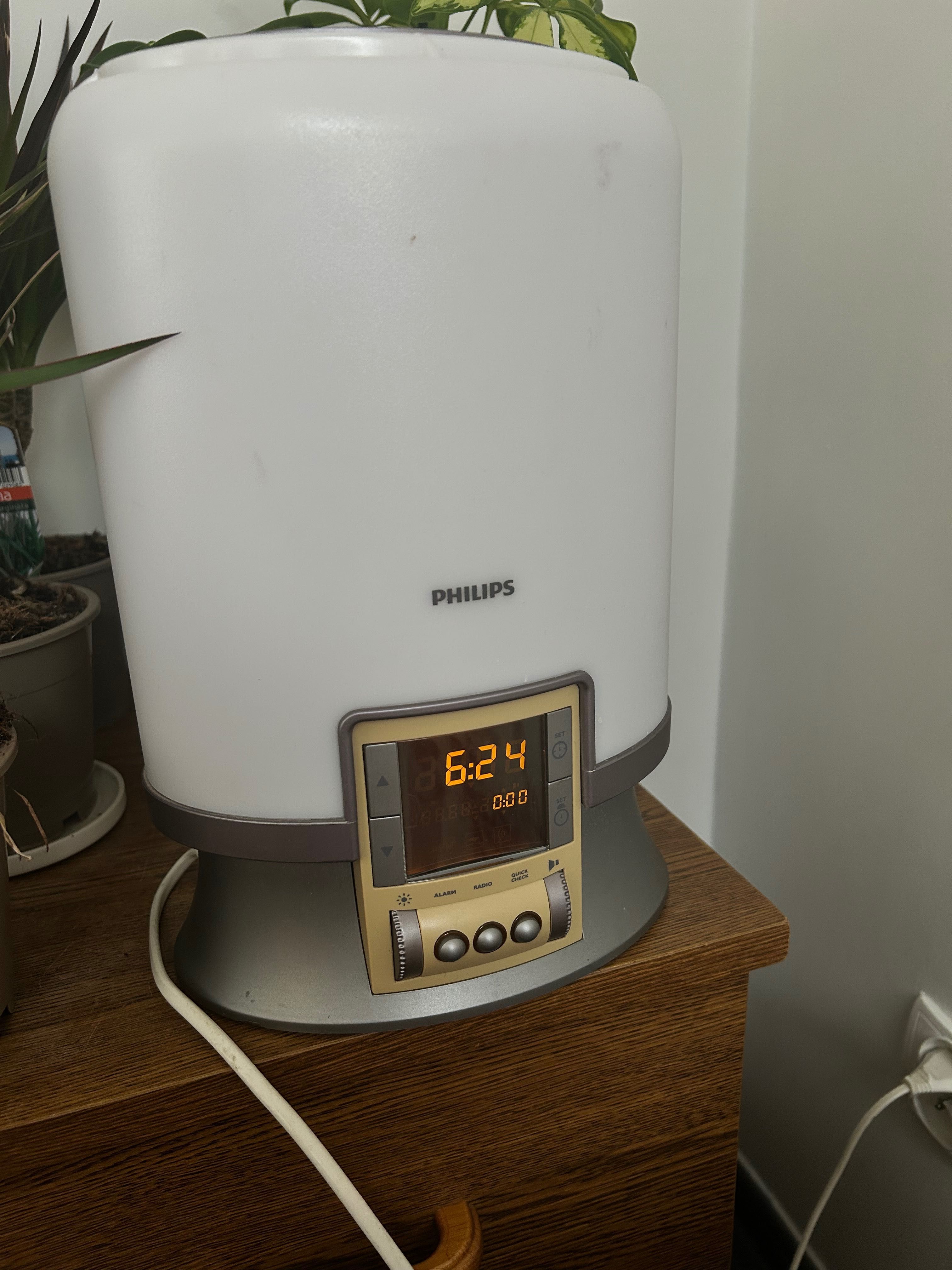 Lampa , Budzik ,Radio Philips Wake-up Light HF3461