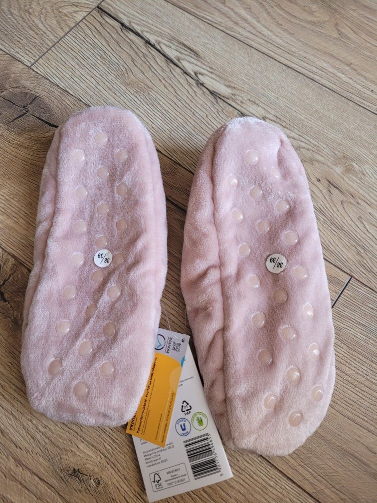 Kapcie papucie balerinki 38 39 misie różowe