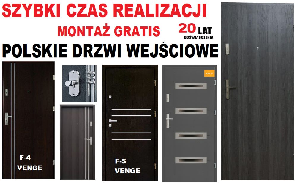 ZEWNĘTRZNE drzwi wejściowe z montażem- do mieszkania -wewnątrzklatkowe