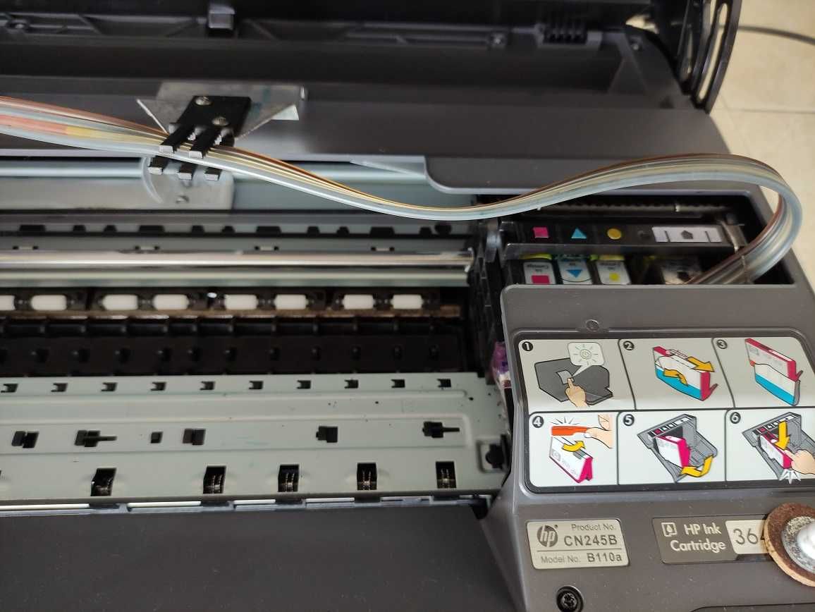 Impressora HP B110a com CISS + Tinta (4 cores)