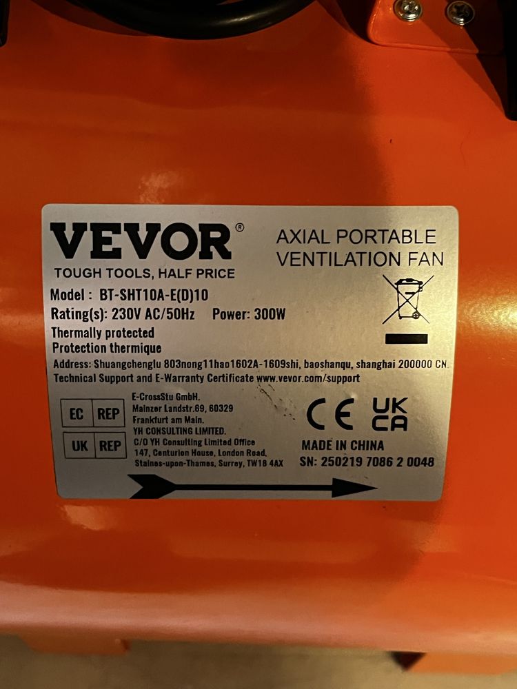 Extrator de fumos vevor