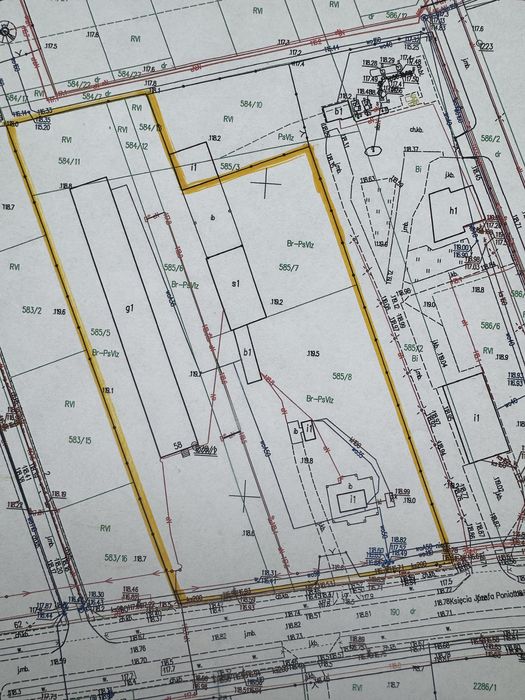 Różan działka z budynkami PGR przemysłowa baza transportowa 1,34 ha