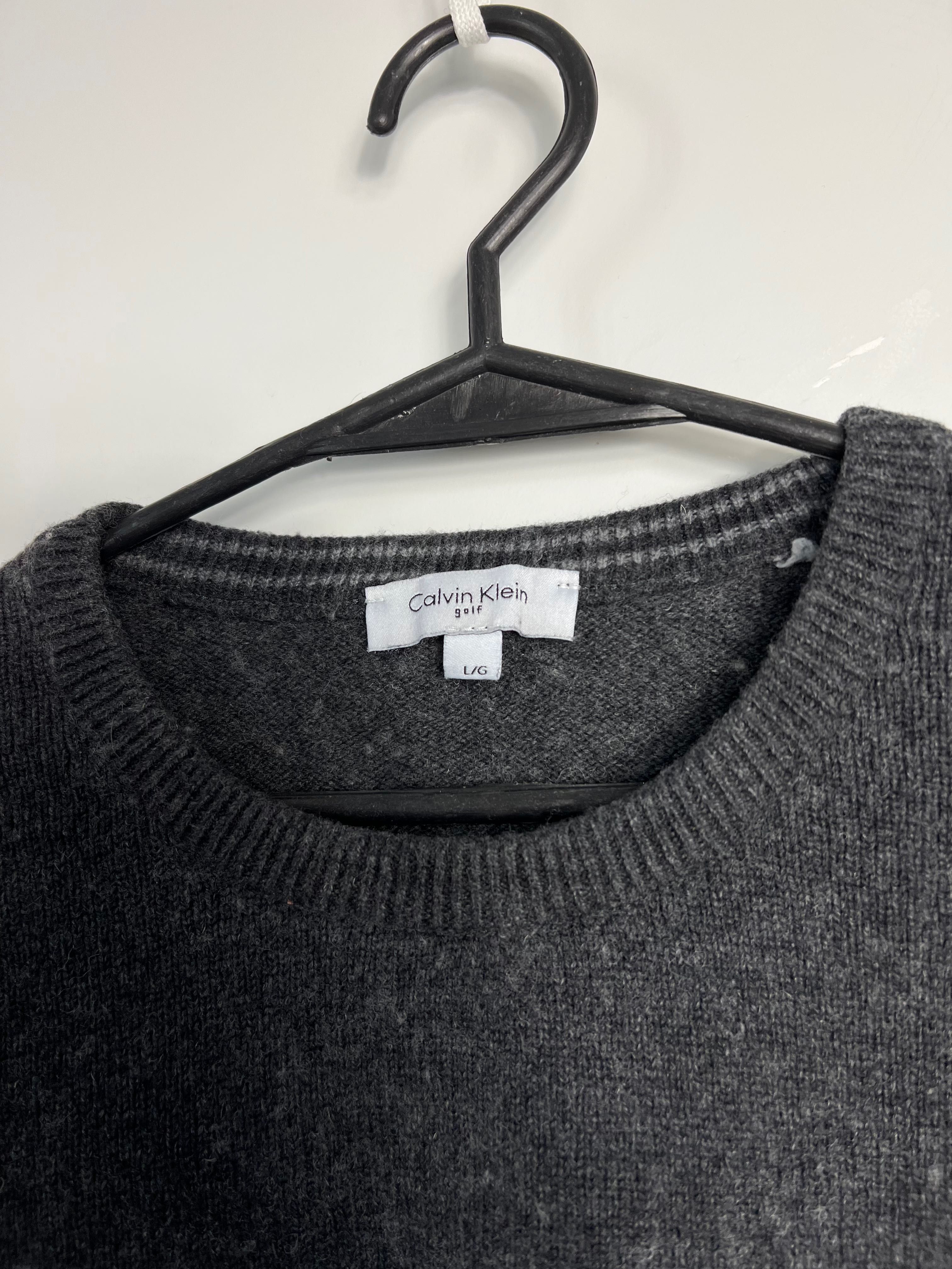 Lambswool sweter Calvin Klein logo