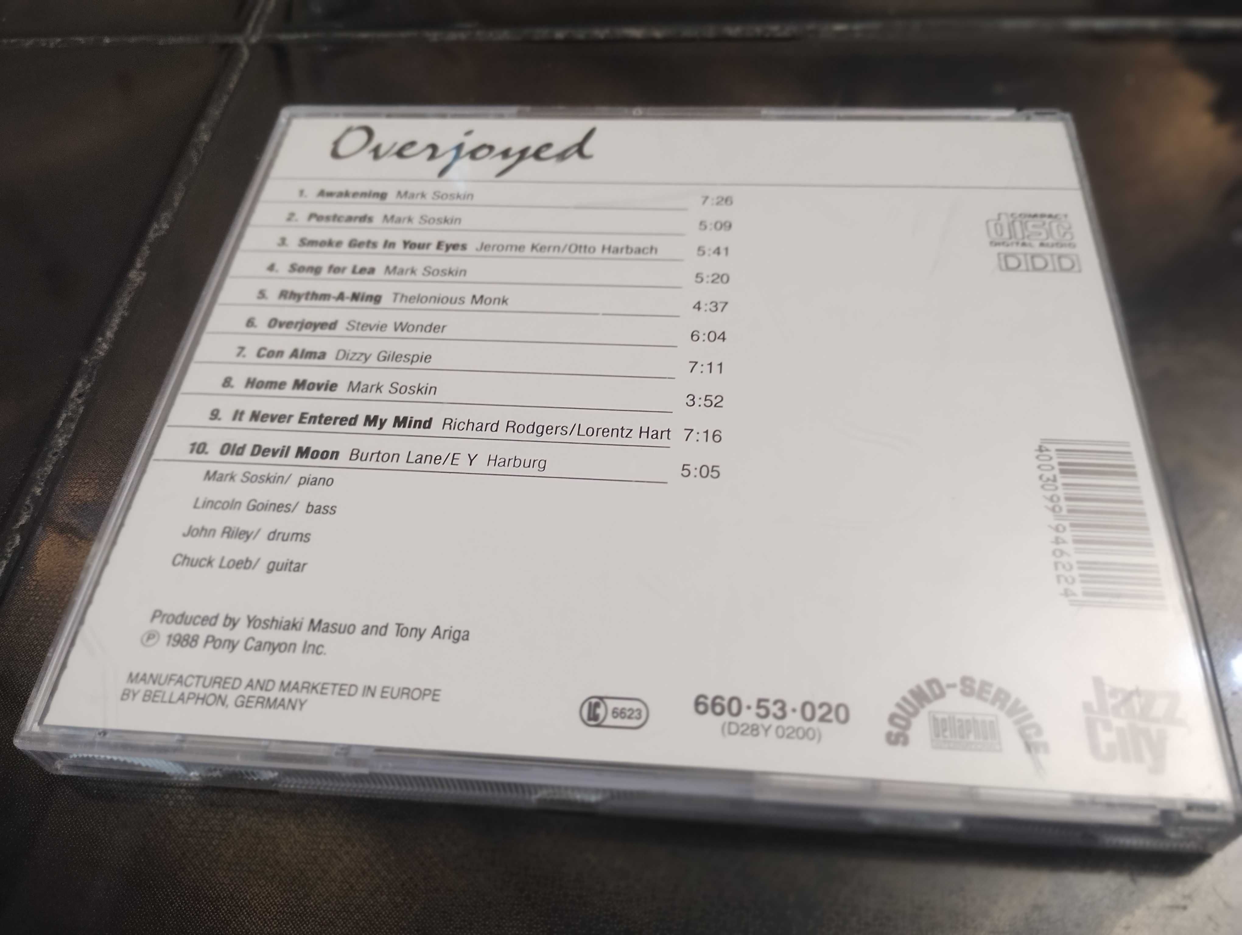 Mark Soskin Overjoyed  CD Jazz unikat