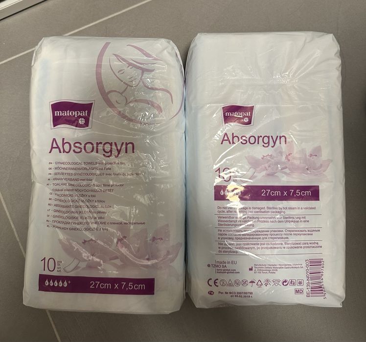 Absorgyn podkłady ginekologiczne nowe (2 x 10szt)