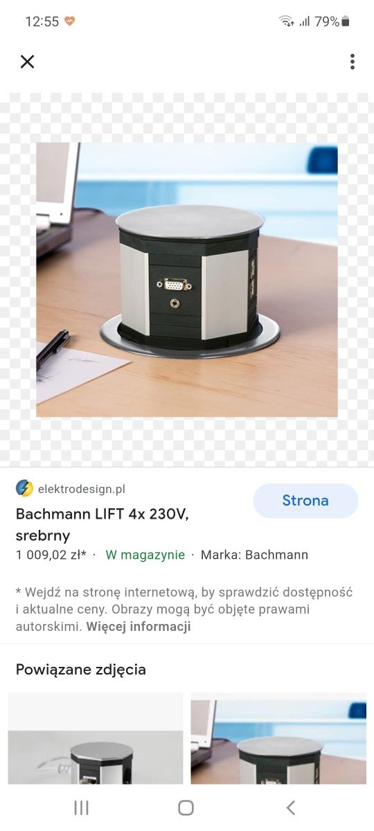 Stół okrągły +Kolumna blatowa Bachmann Lift