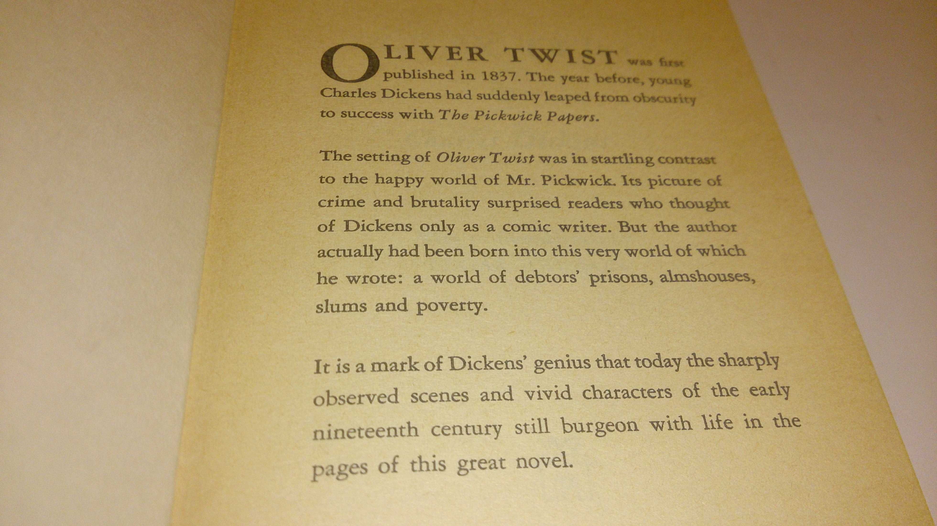Charles Dickens “Oliver Twist”, 1961 (Książka, Angielski)