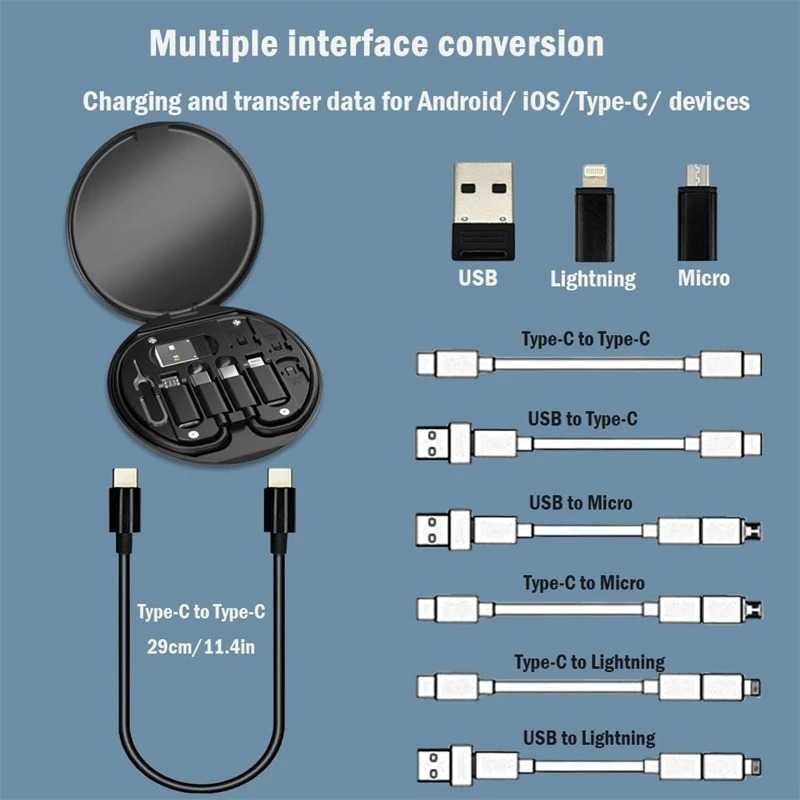 Kit de Adaptadores de Carregamento para Telemóveis