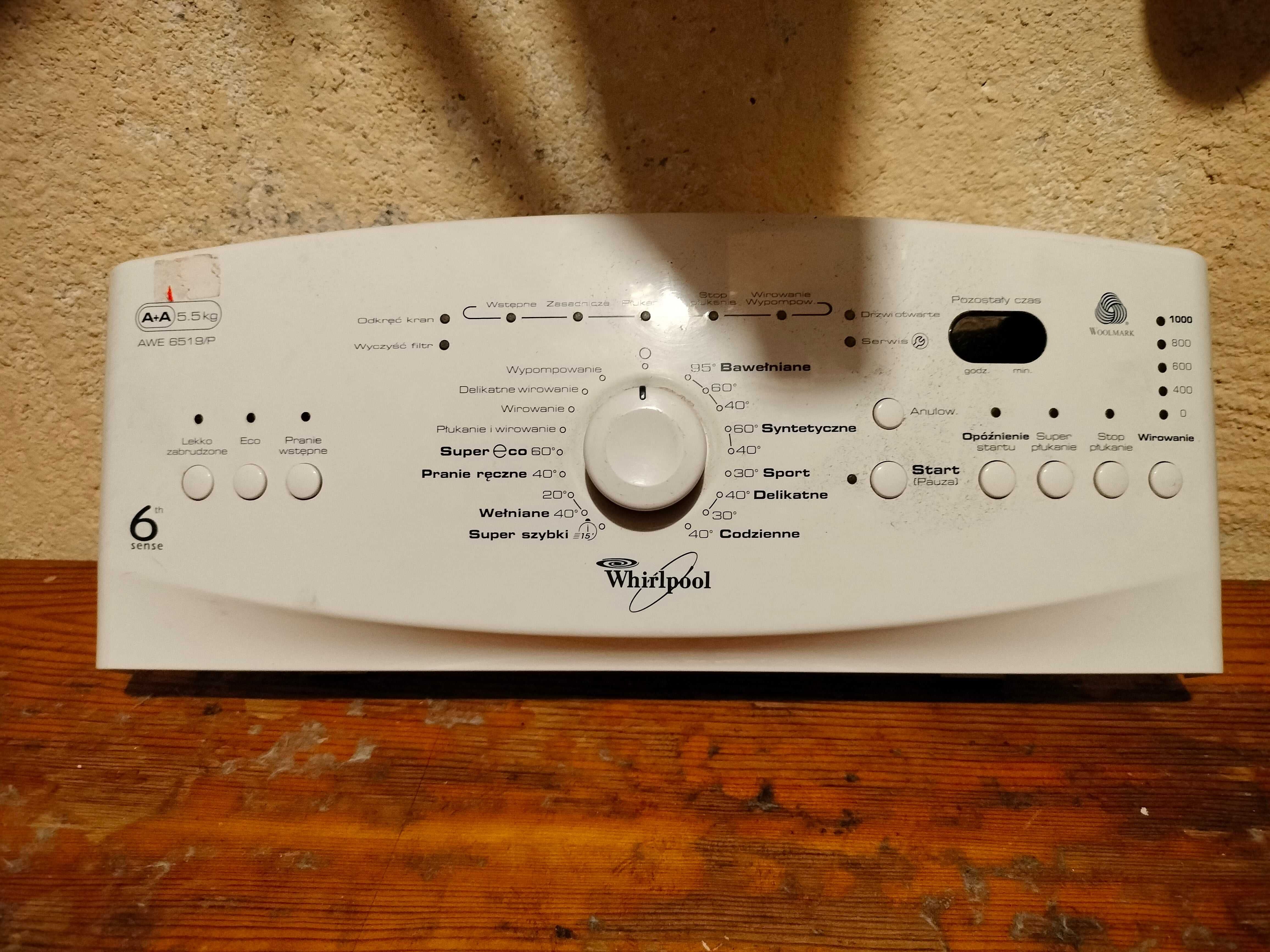 Maskownica panel przedni Whirlpool AWE 6519/P pralka