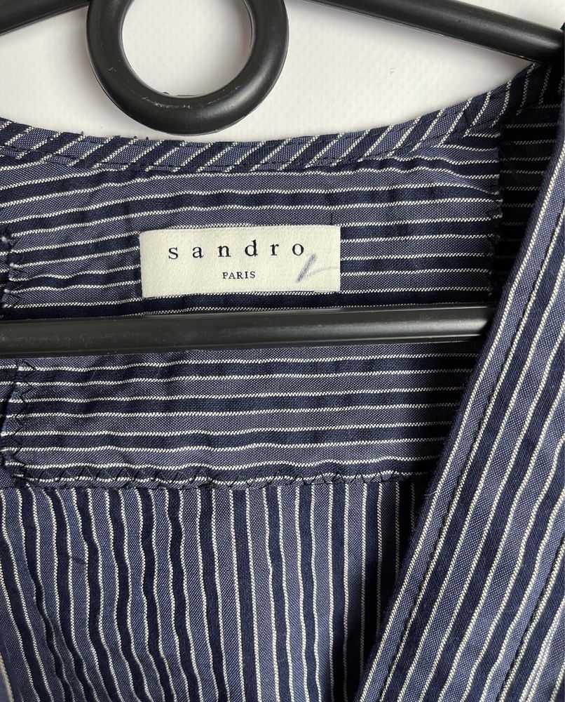 Платье sandro paris оригинал с объемными рукавами фонарики короткое в