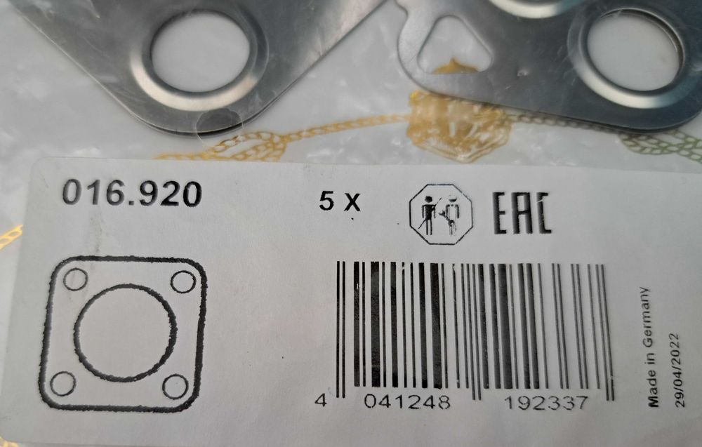 Blaszki, uszczelki egr vw elring