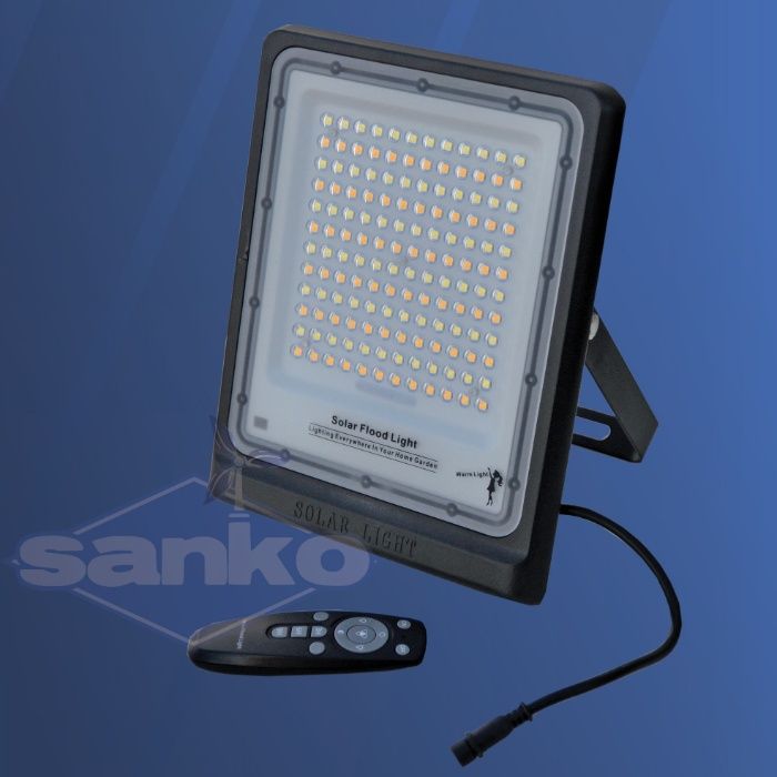 Lampa solarna LED ED100 (1200lm 100W) + panel słoneczny (25W)