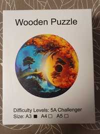Drewniane puzzle A3 - drzew nr1