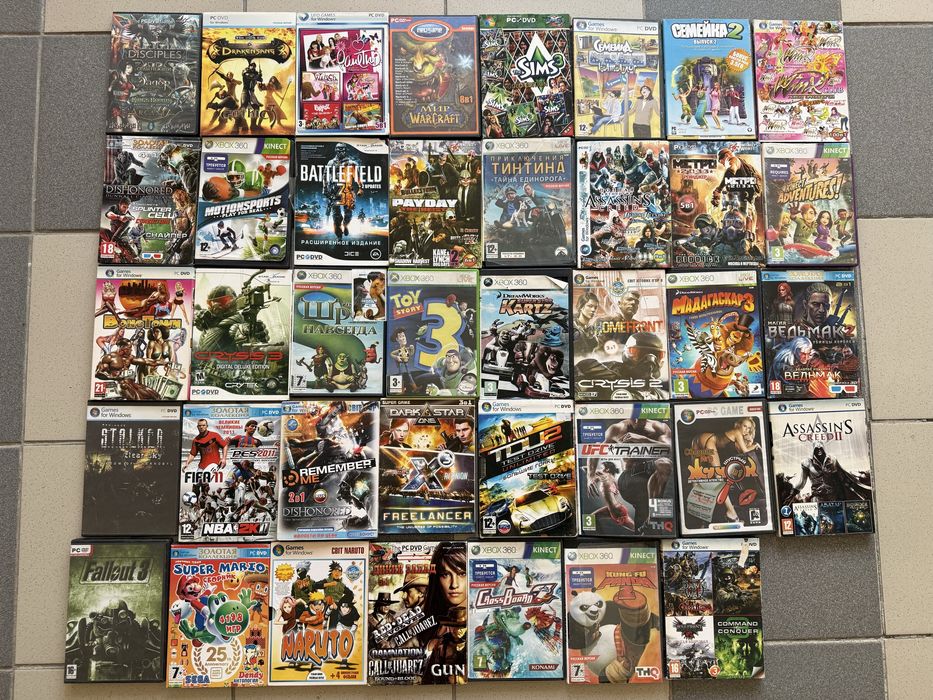 DVD диски с играми. Sims,Stalker,Battliefield,Fifa и другие