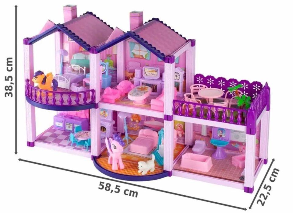 Кукольный домик Pony Fantasy полный комплект лялькови будиночок