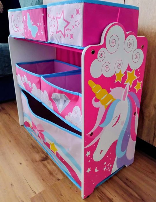 pojemnik na zabawki z jednorożcem