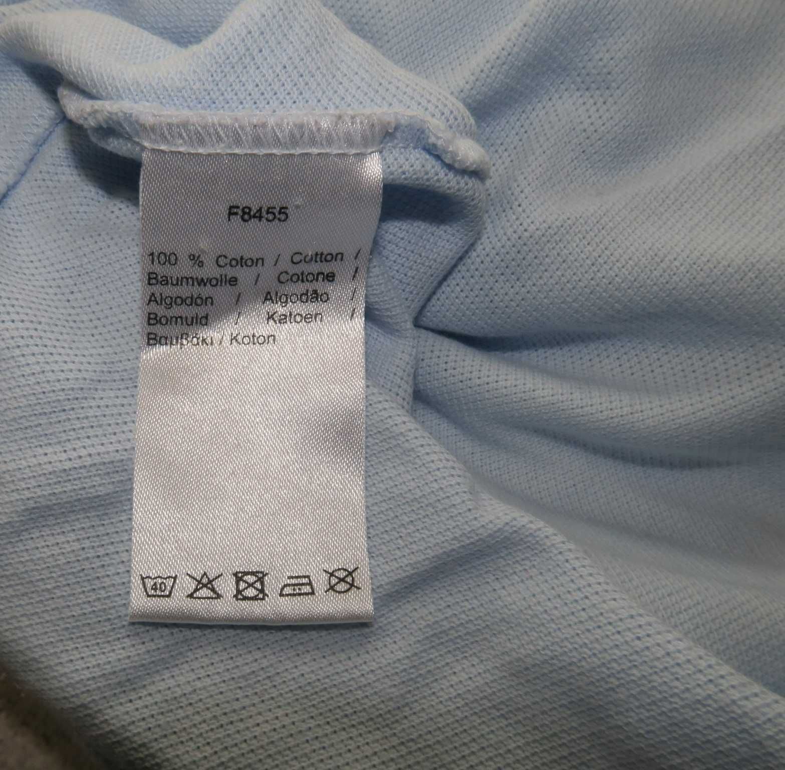 Lacoste koszulka polo baby blue bawełna XXXL