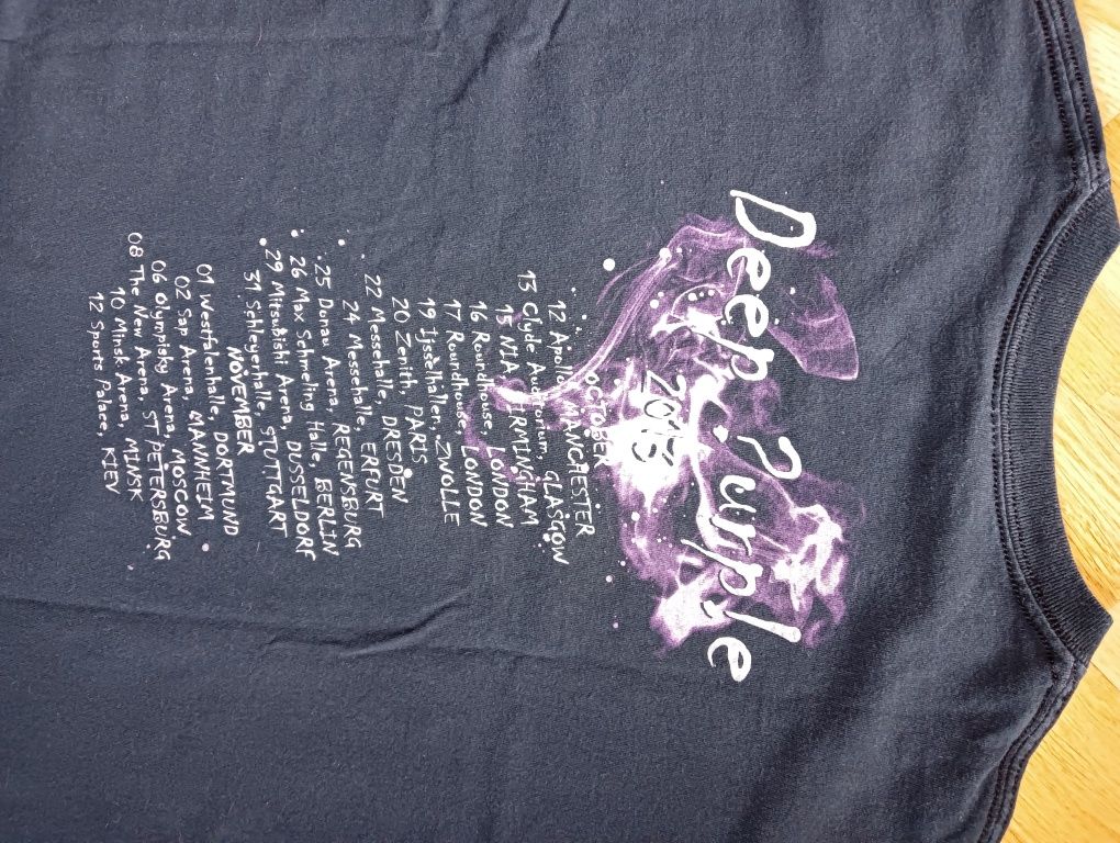 Unikat Koszulka z koncertu Deep Purple XL tshirt Gildan merch Gillan