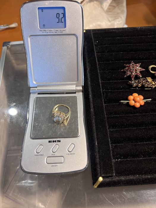 Кольцо с топазом Золото 585