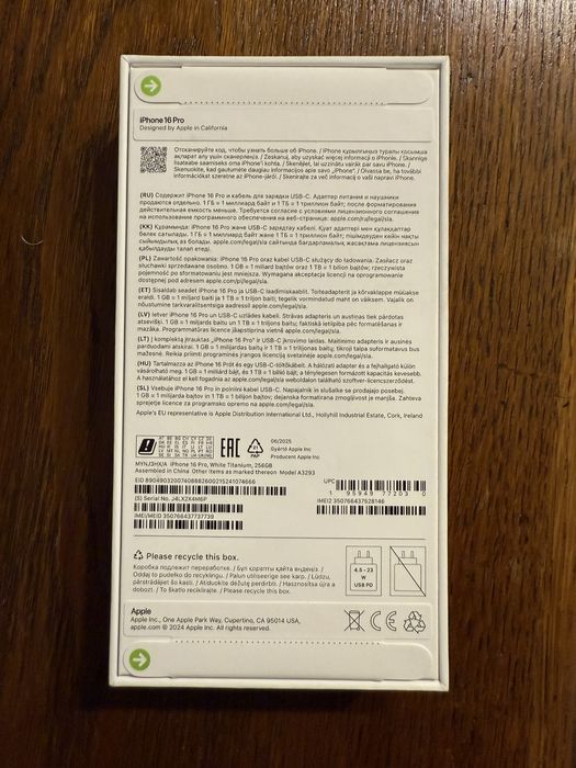 Iphone 16 pro 256gb bialy